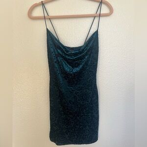 WINDSOR GREEN VELVET DRESS